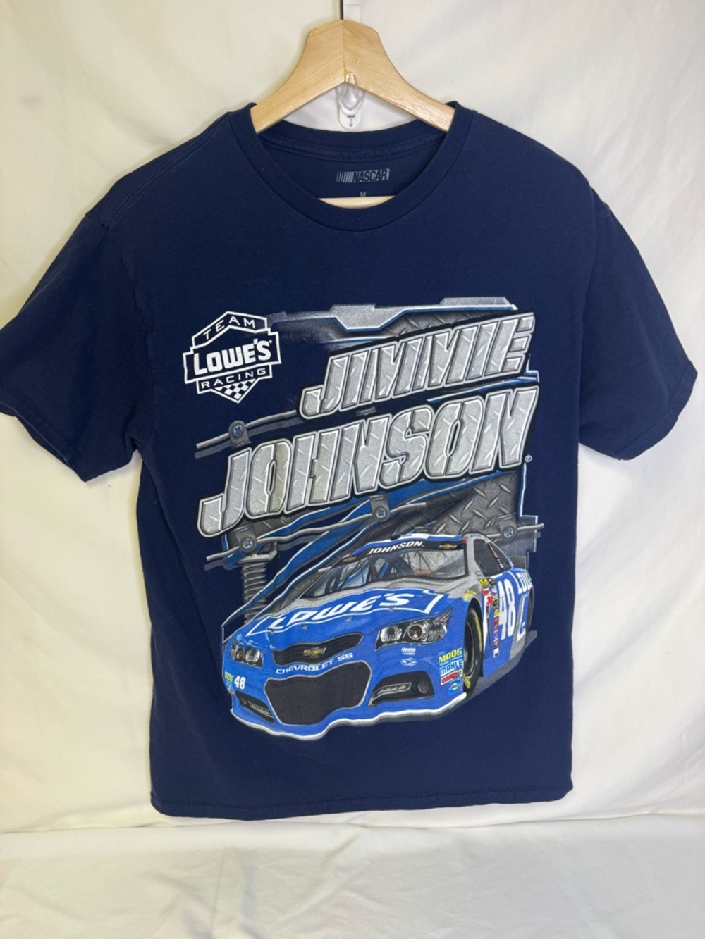 Nascar Navy Blue Jimmie Johnson Lowe's Racing Graphic Tee
